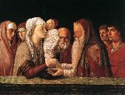 BELLINI, Giovanni Presentation at the Temple  yrfuy oil